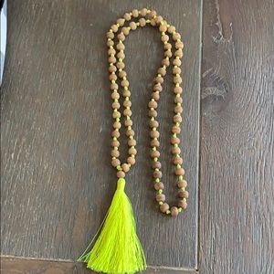 Handmade in Dubai mala necklace with wood beads